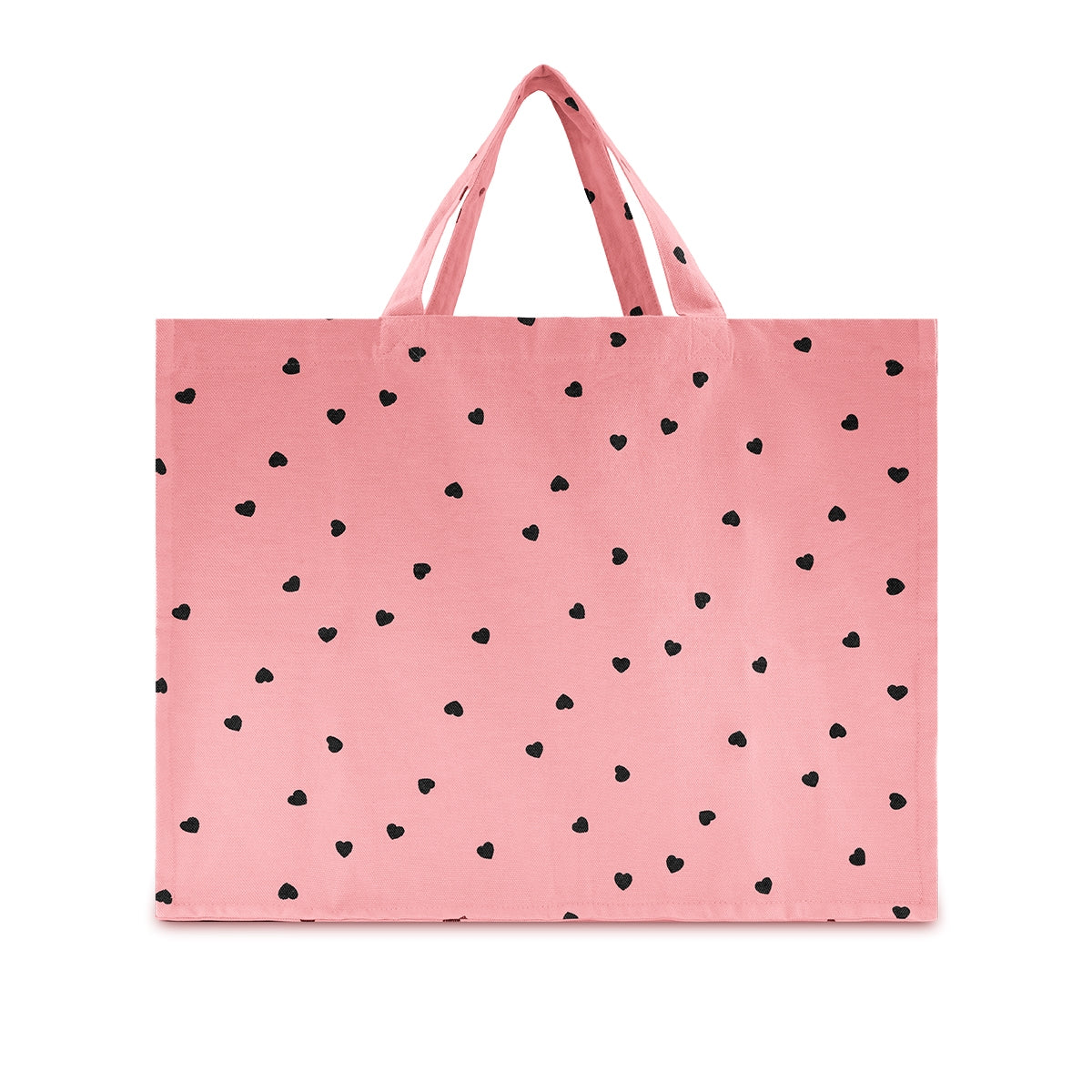 Sac cabas coeurs noirs 3