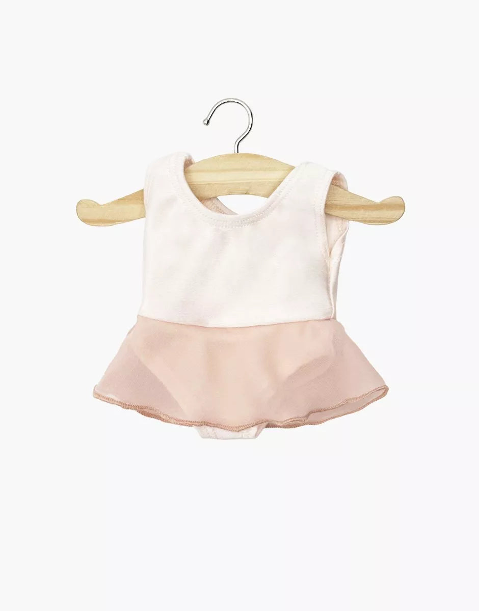 Gordi : Justaucorps à volants Ludmila en lycra et mousseline rose nude