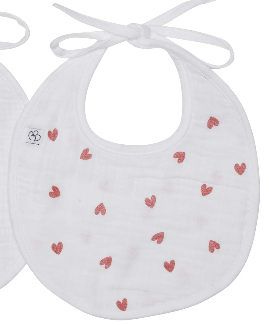 Bavoirs naissance en gaze de coton – Mon Petit Cœur ❤️ 3