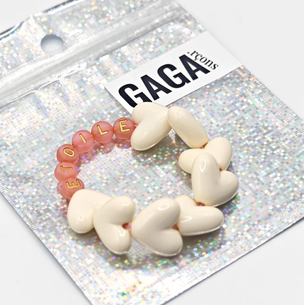 Bracelet Gaga coeurs à message pour enfants 3