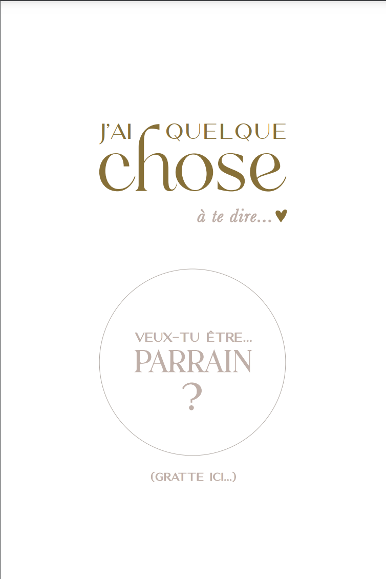 Cartes annonces à gratter 'parrain' — parrain