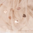 Robe coeurs à sequins beige 4