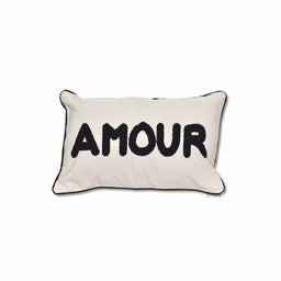 Coussin en toile naturelle AMOUR 2
