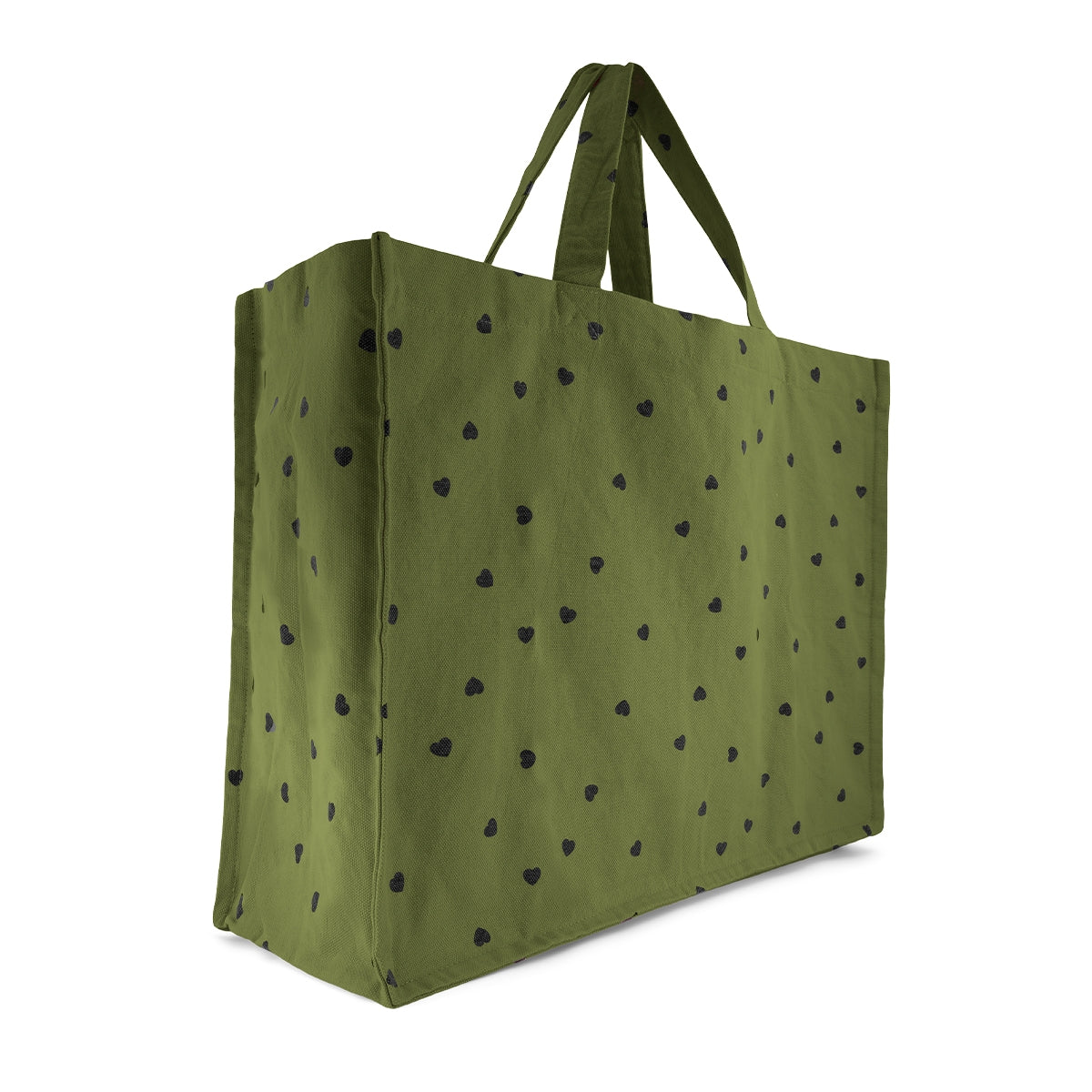 Sac cabas coeurs noirs 8