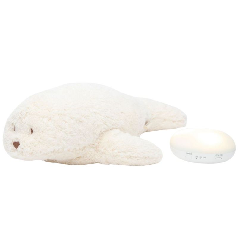 Peluche veilleuse Phoque nature bio — blanc-8