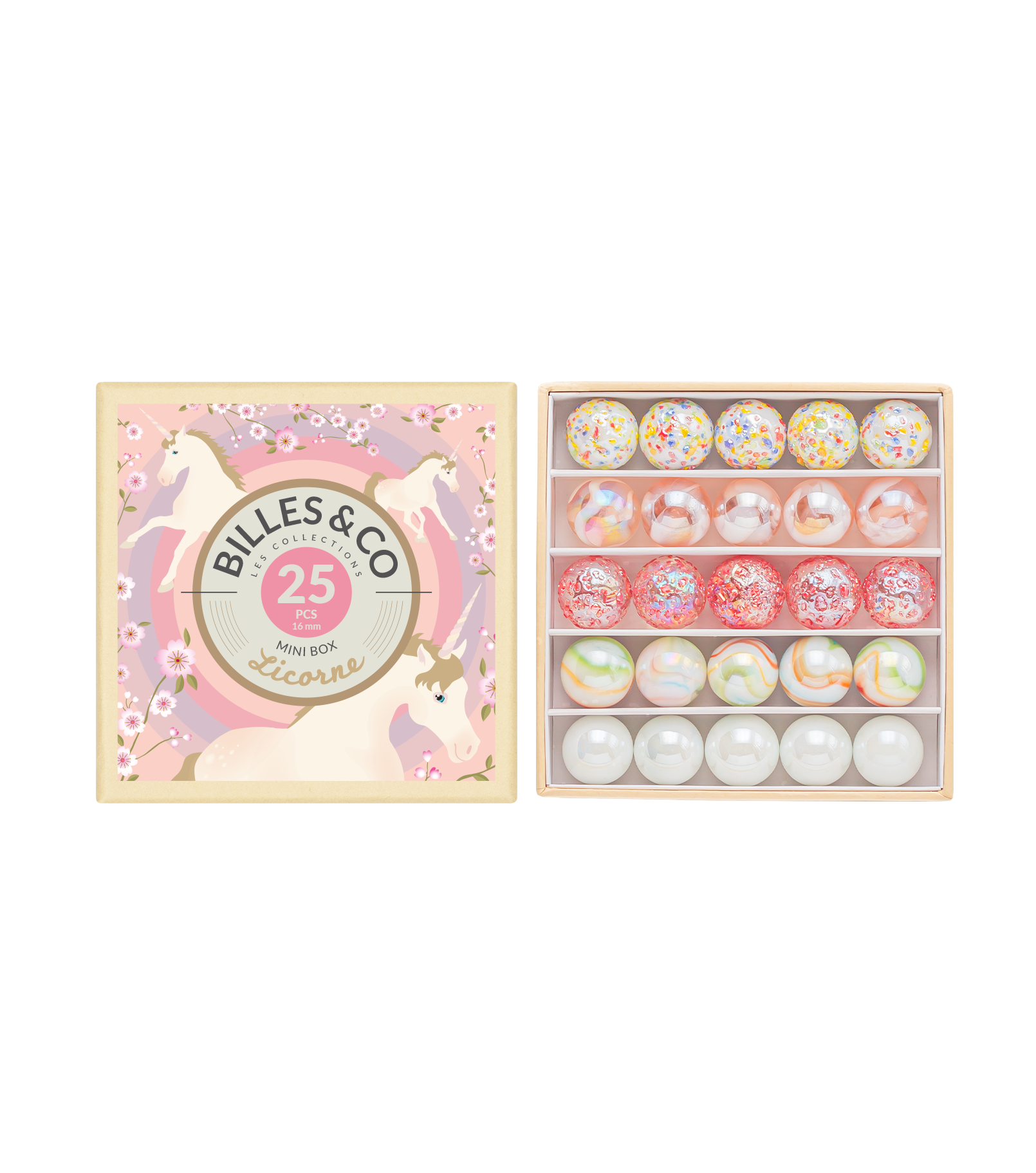 Petit coffret de billes - Licorne