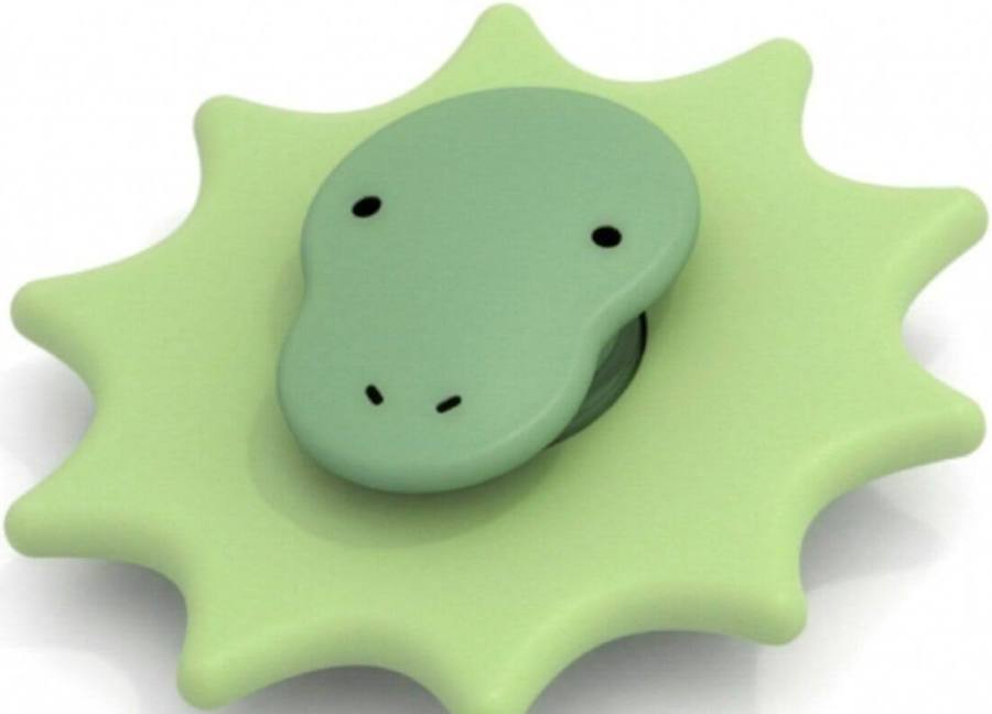 Toupie sensorielle Dino à ventouse 2