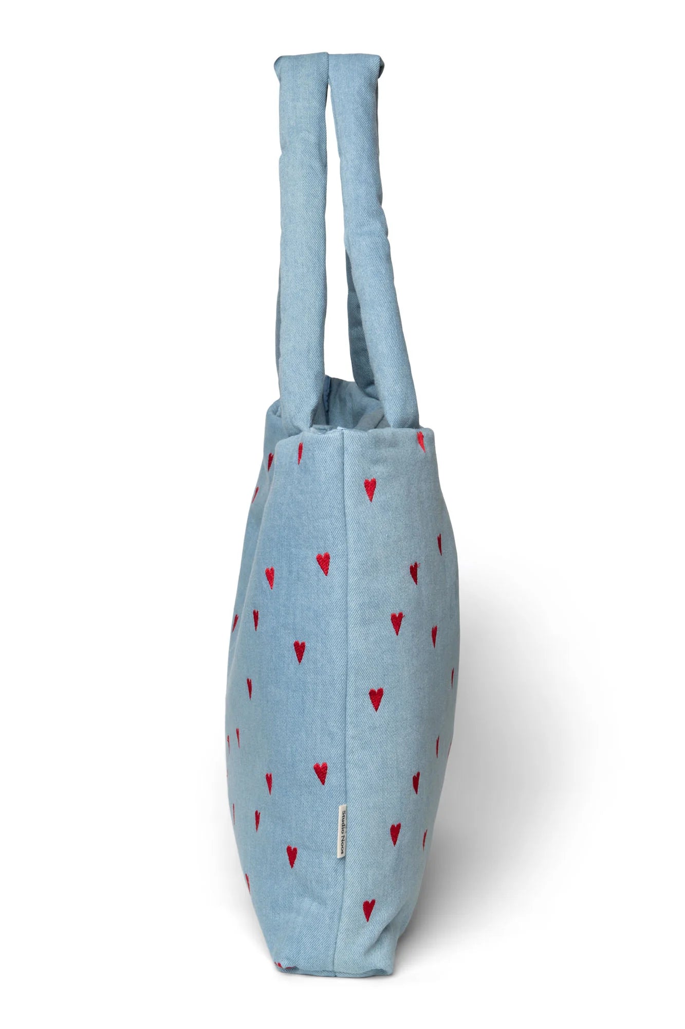 Sac à langer Denim coeurs rouges brodés ❤️ 2