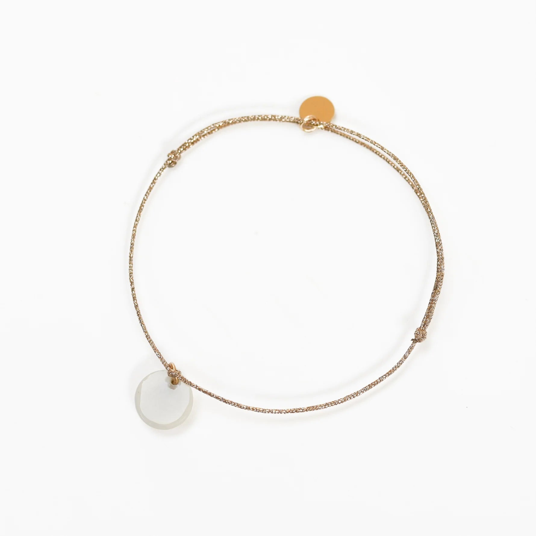 Bracelet médaillon Mama — Fil doré
