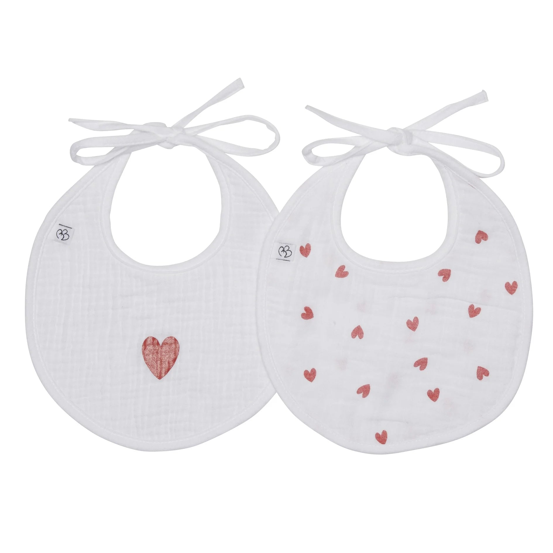 Bavoirs naissance en gaze de coton – Mon Petit Cœur ❤️ 2