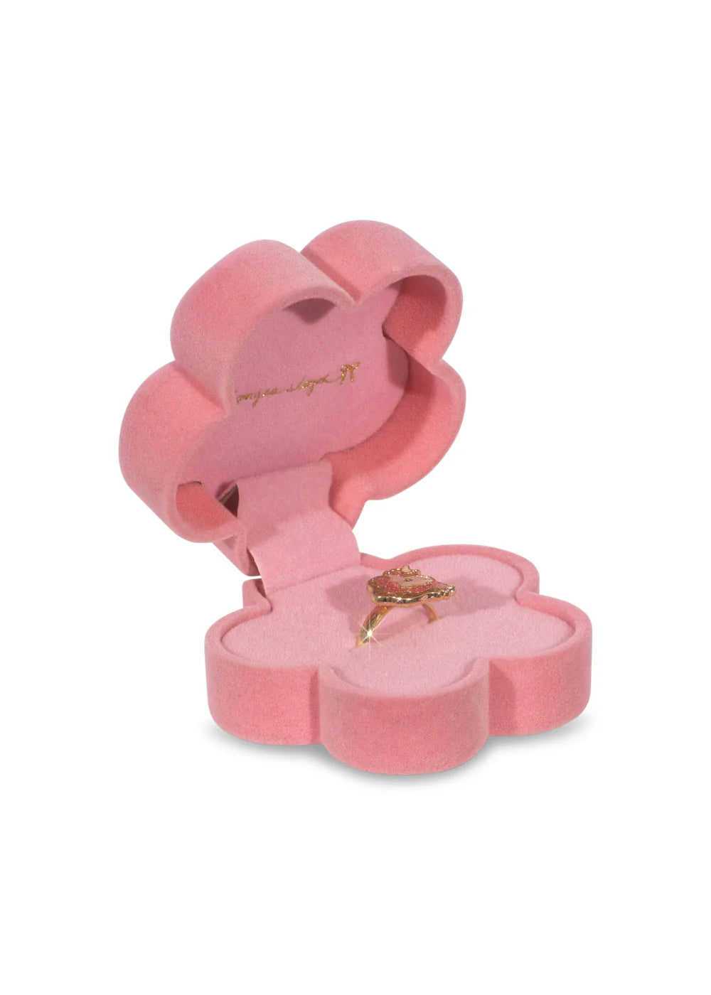 Petite écrin fleur avec bague licorne Konges Slojd 3