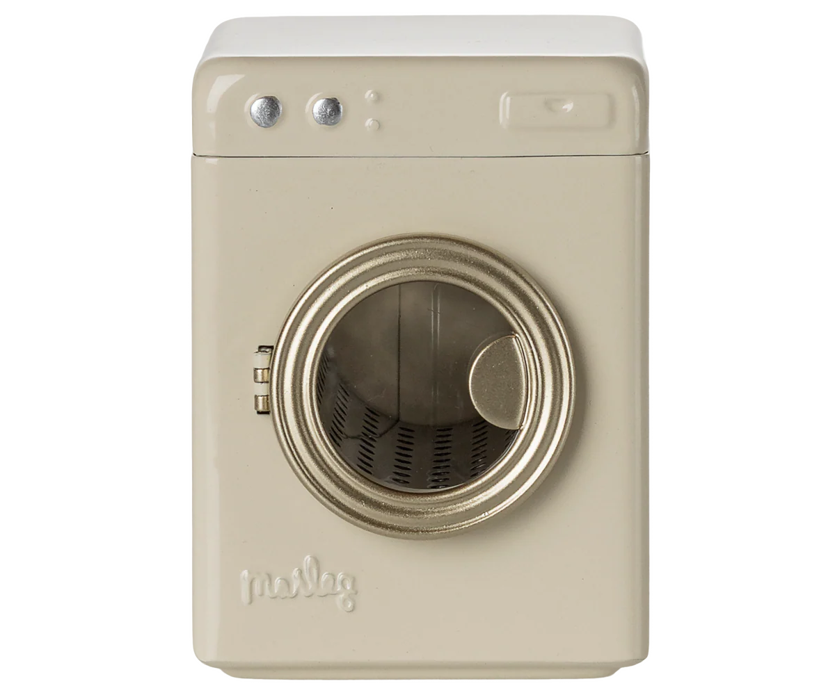 Maileg :  Machine à laver, Souris - Blanc off white 3