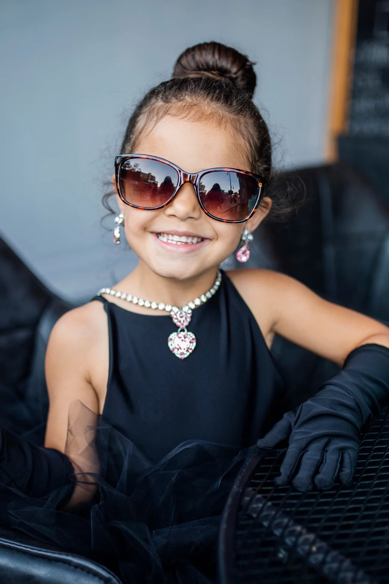 Set de 4 bijoux Marilyn rose/argent 4