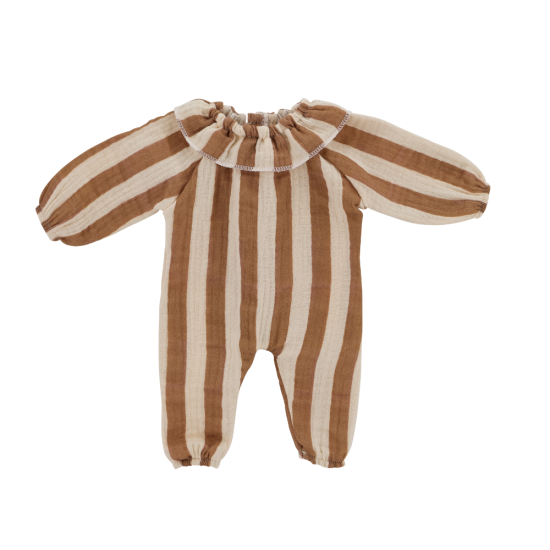Tenue de poupée avec col — rayures-larges