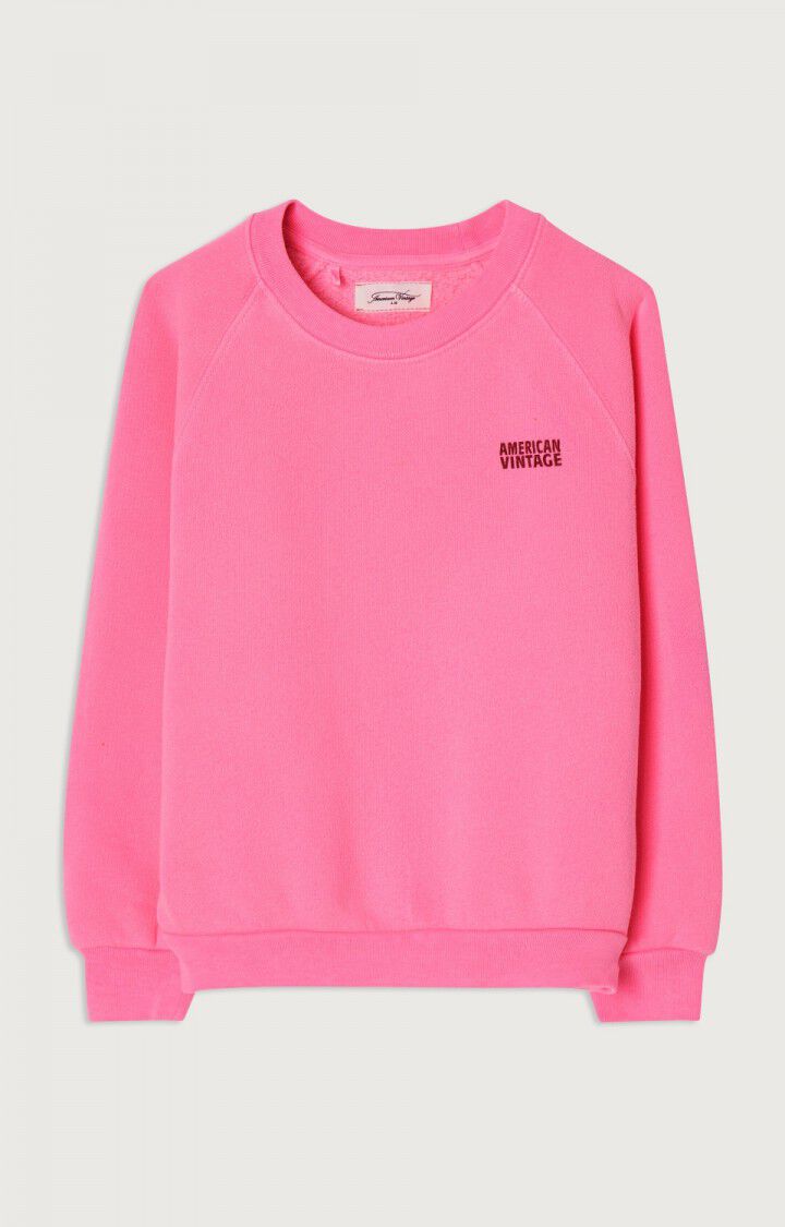 American Vintage : Sweat enfant Izubird Rose Fluo — 3