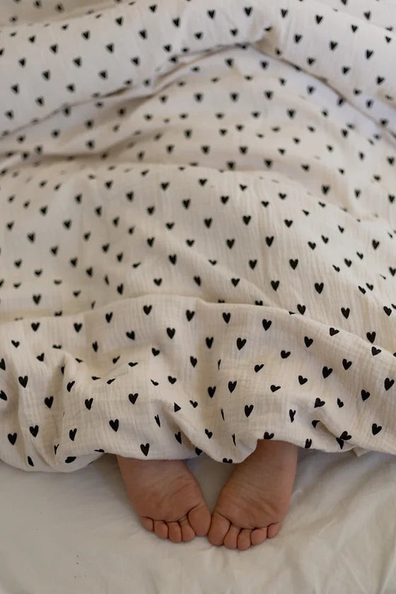 Parure de couette petits coeurs  140x200 7