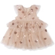 Robe coeurs à sequins beige — 2 ans