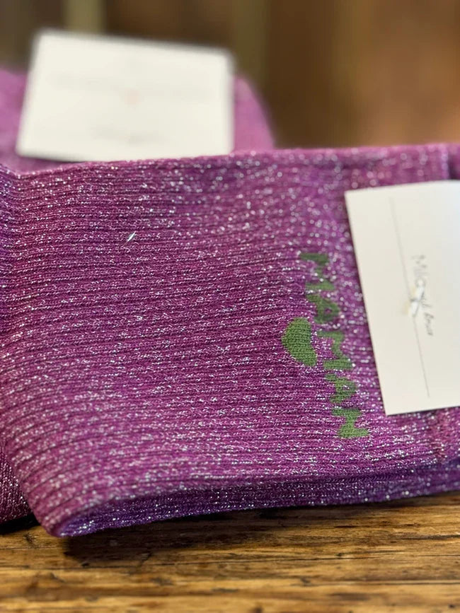 Chaussettes femme Maman violet