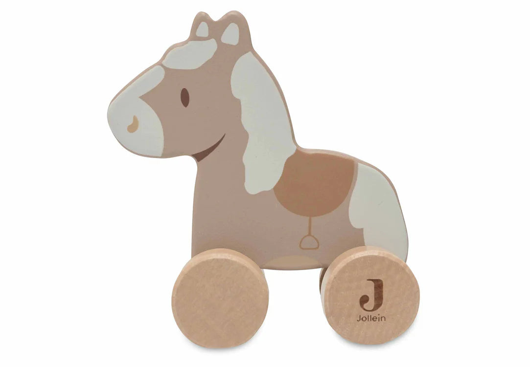 Jouets cheval en bois à roulettes 2