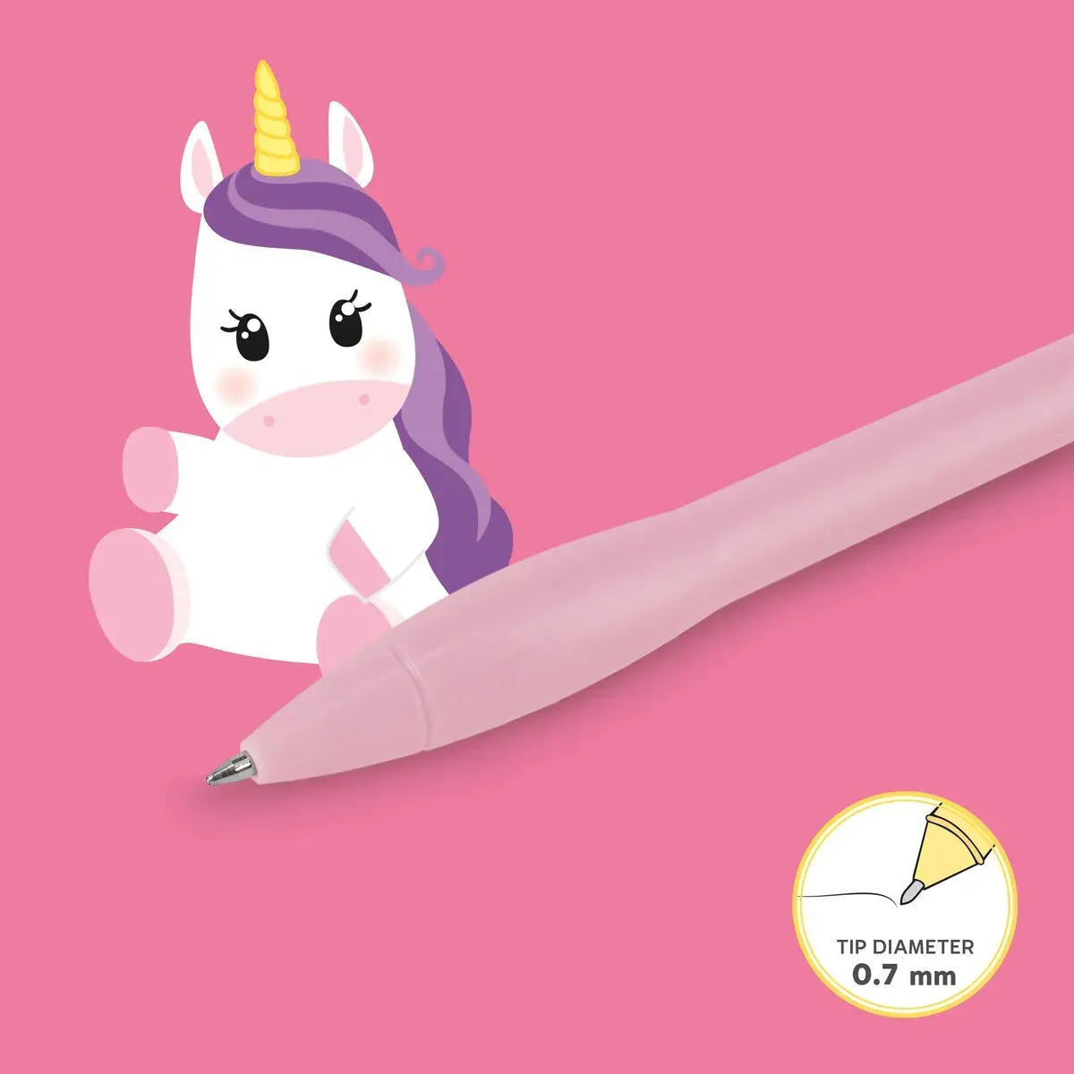 Stylo encre gel lumineux Licorne 2