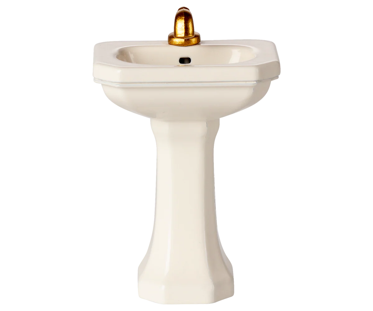 Maileg :  Lavabo de salle de bain, Souris - Blanc Off white 2