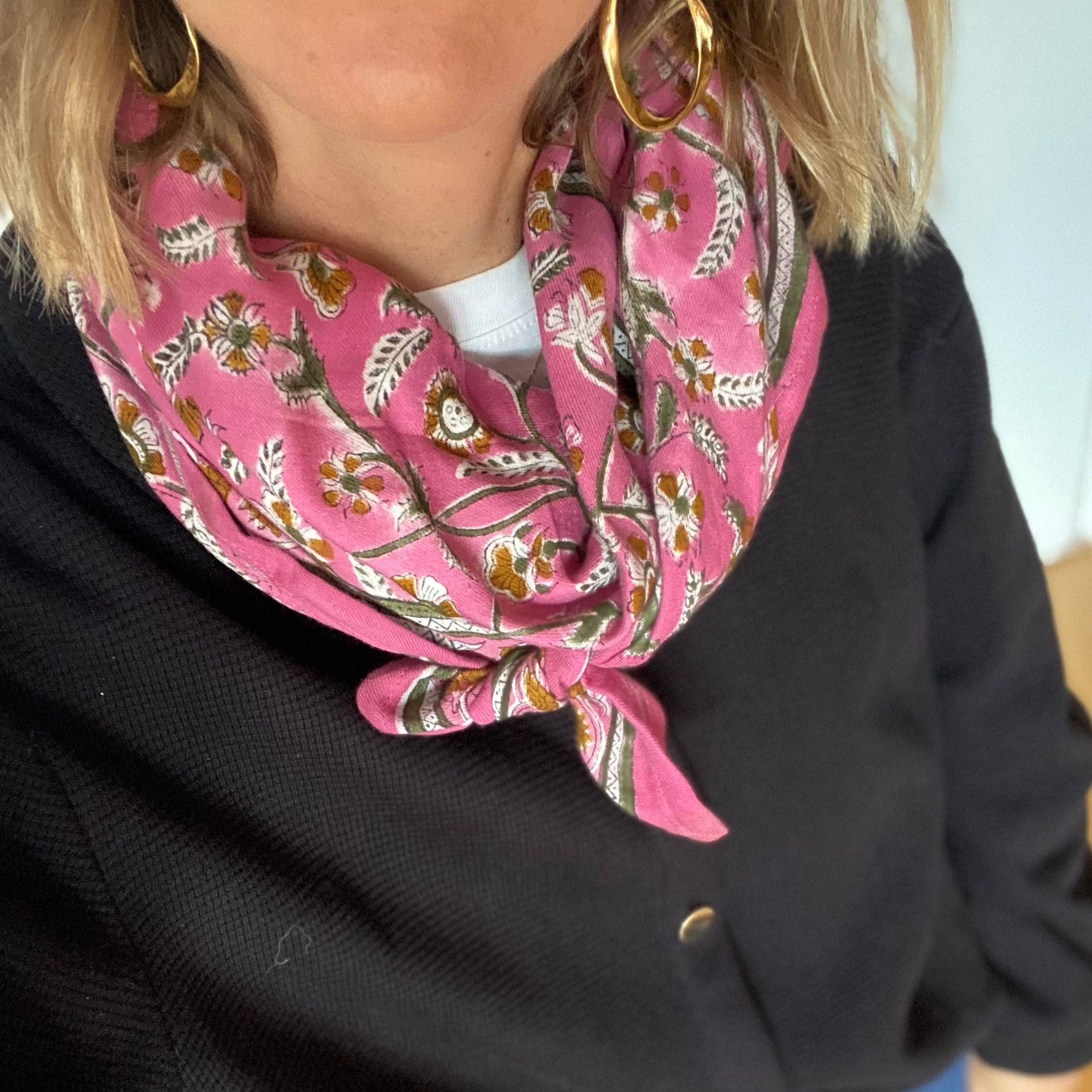 Foulard Adulte Dheli Cerise 100 cm 3