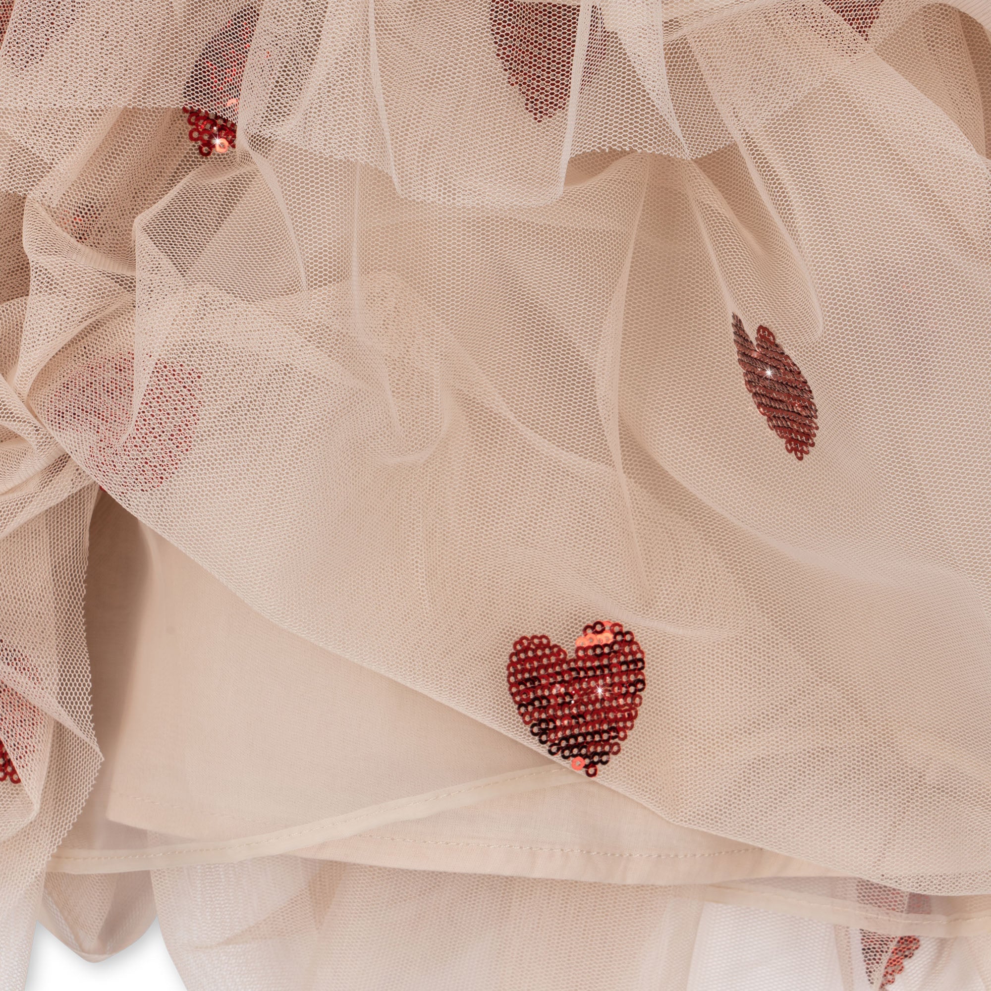 Yvonne robe fée - coeur sequins rouge 12