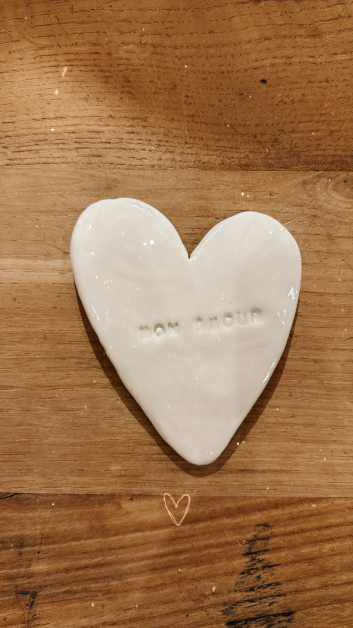 Coeur en porcelaine — Je t'aime