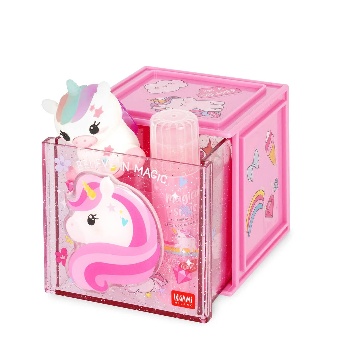 Cube organiseur de bureau modulable Licorne 3