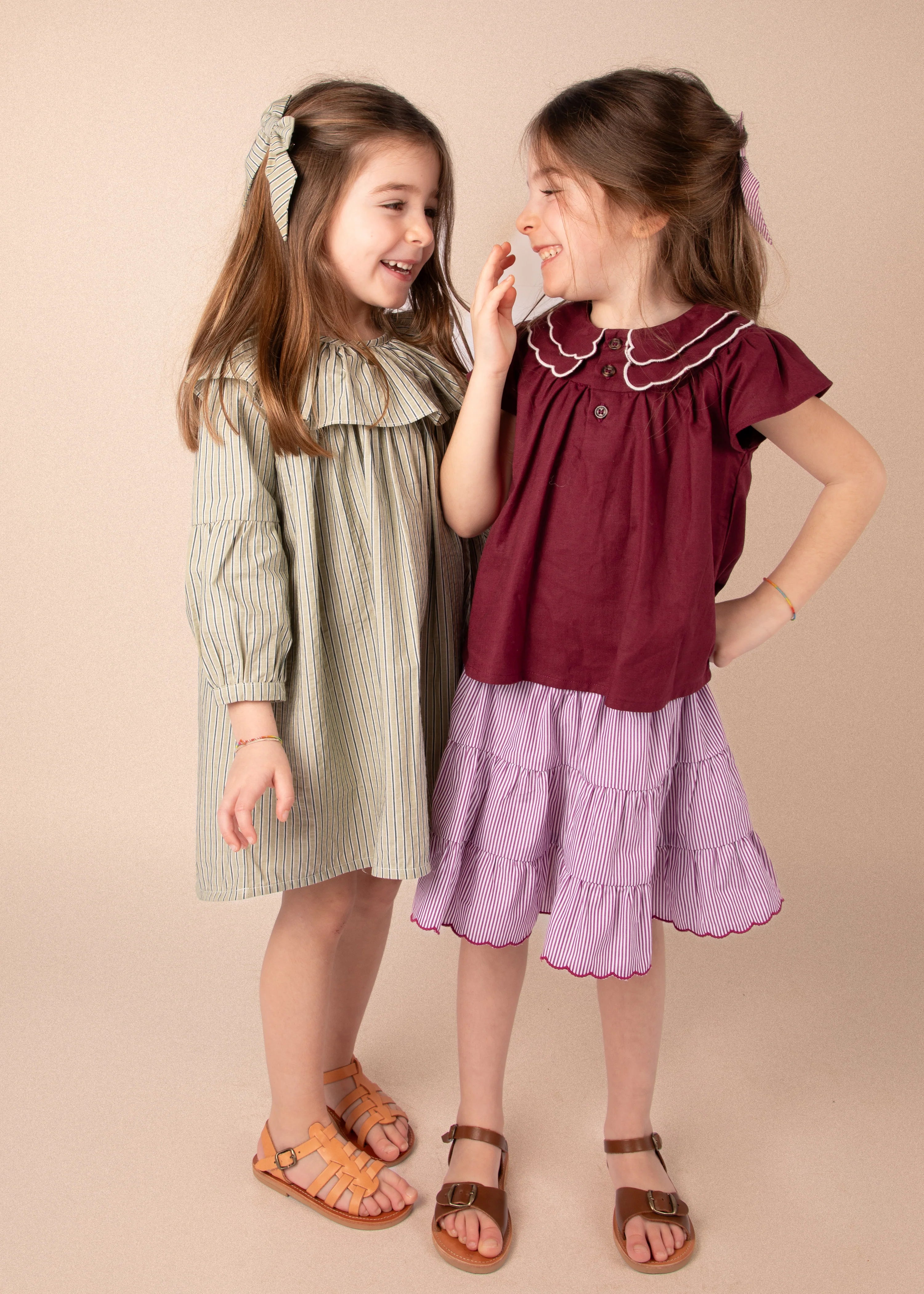 Blouse carmen - lin bordeaux 3