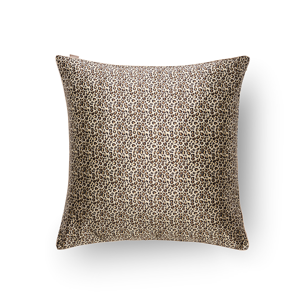 Taie d'Oreiller 100% Pure Soie de Mûrier — Leopard / 65x65