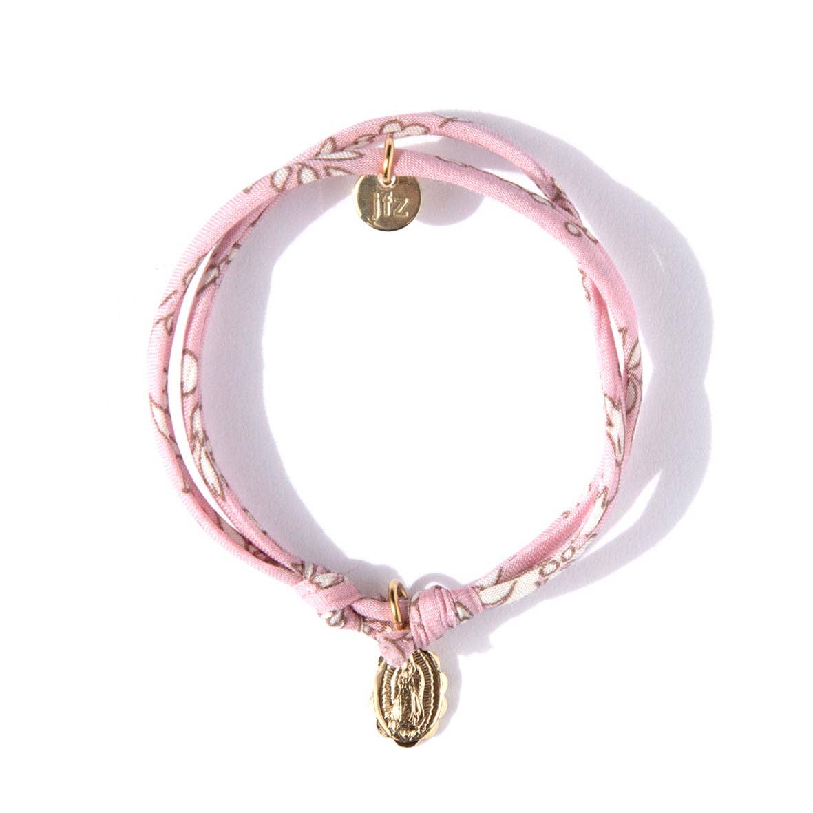 Bracelet Liberty coulissant Capel rose Vierge Marie