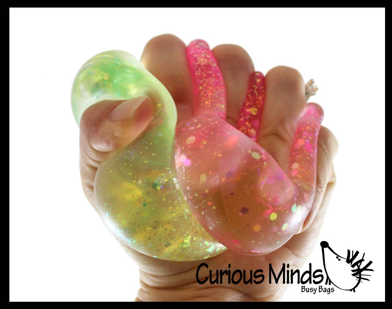 Balle anti stress épaisse à paillettes et à gel 6