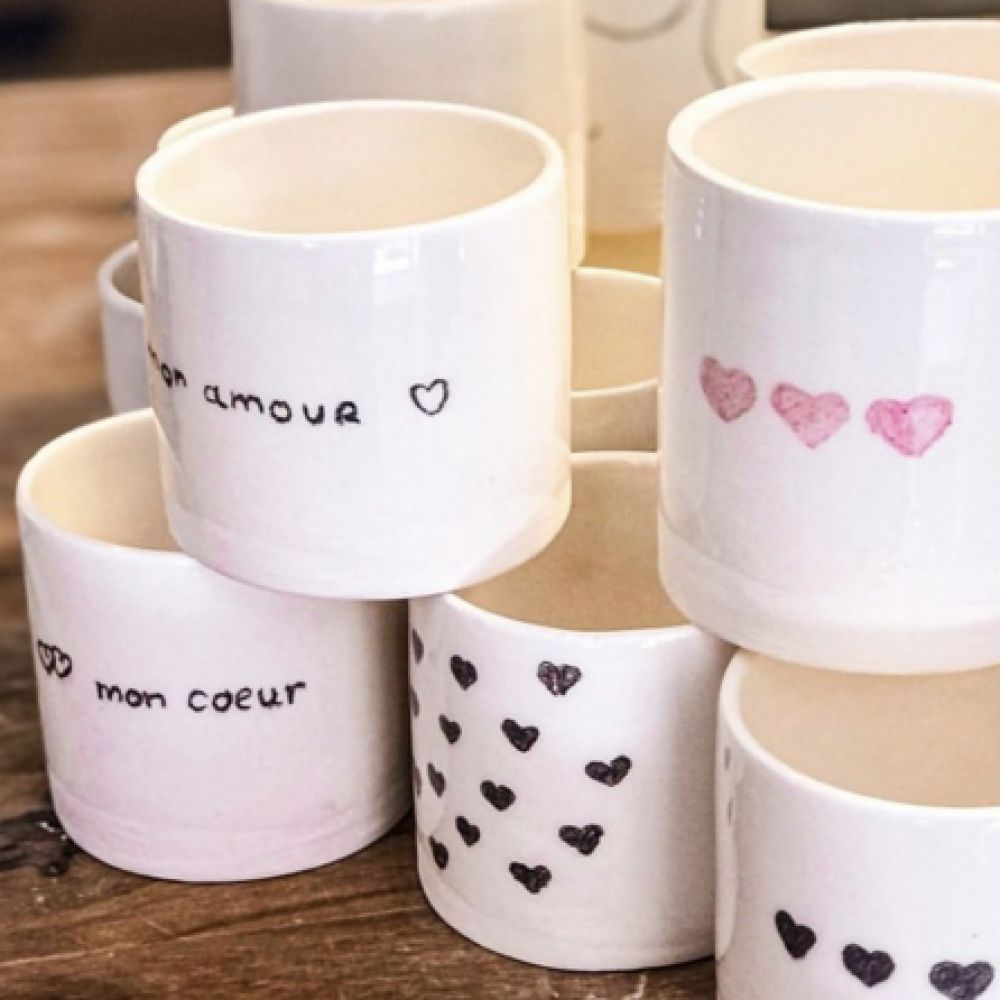 Tasse à café en céramique Orange