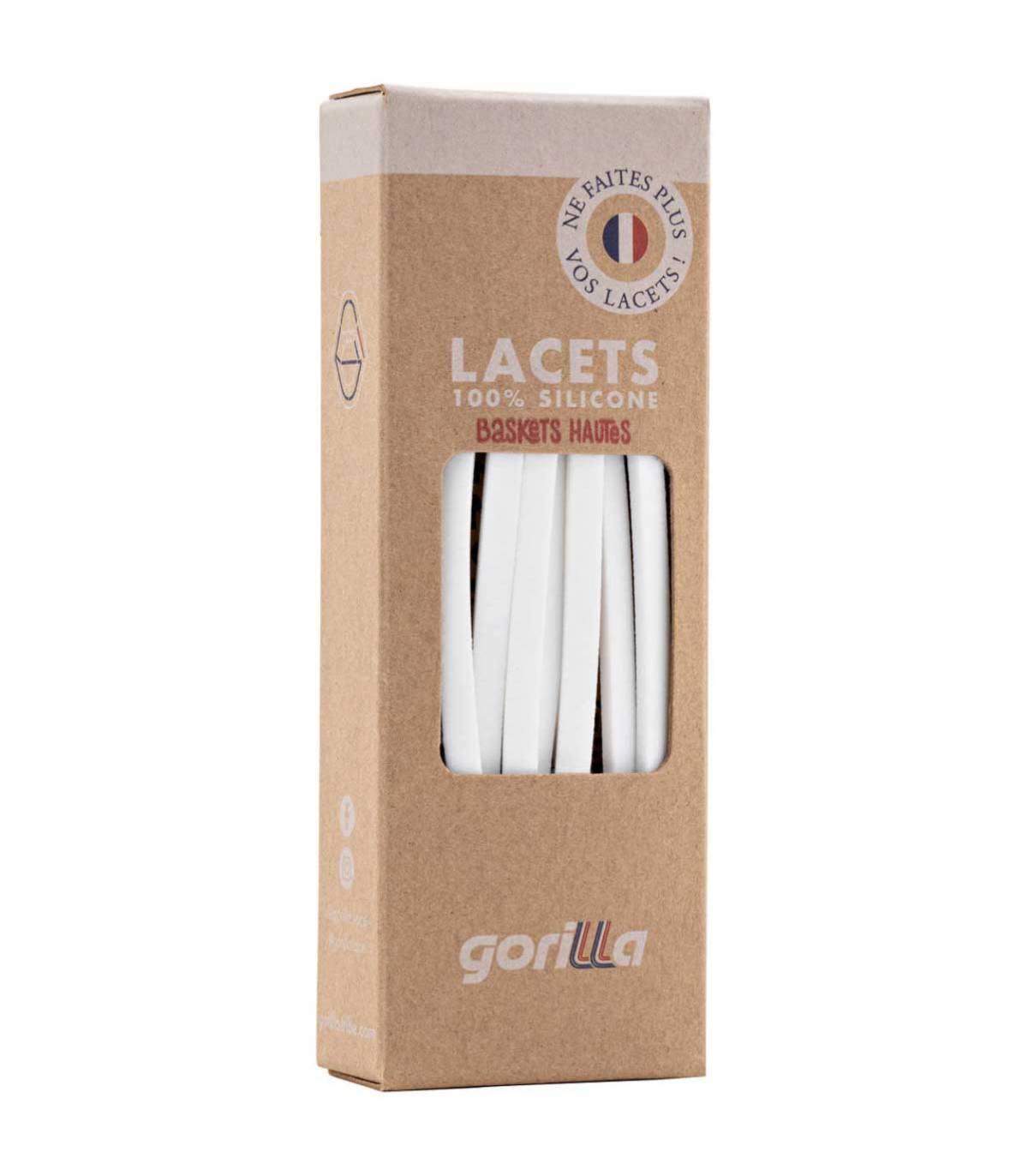 Lacets en silicone fins — Blanc