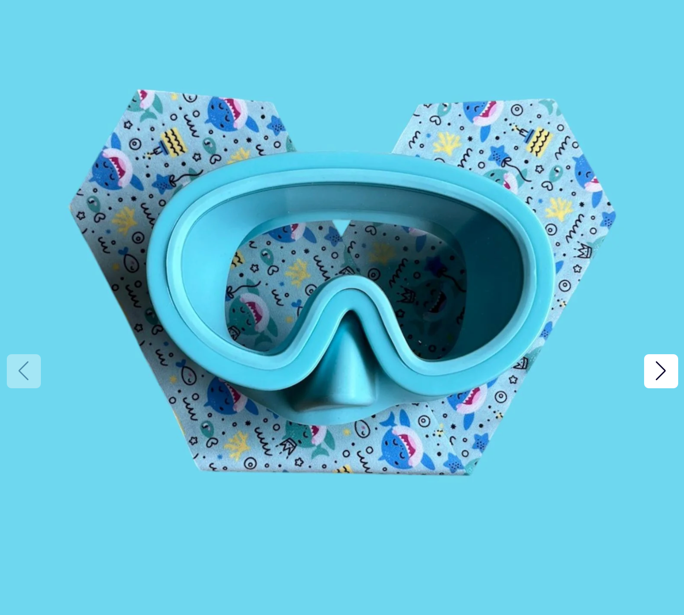 Masque de plongée enfant bleu requins 5/12 ans