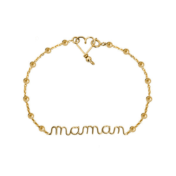 Bracelet Rosary maman argent — Plaqué or