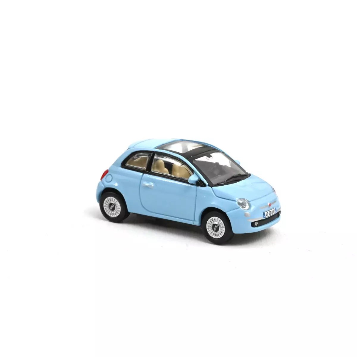 Fiat 500 2008 Bleu 1/87 2