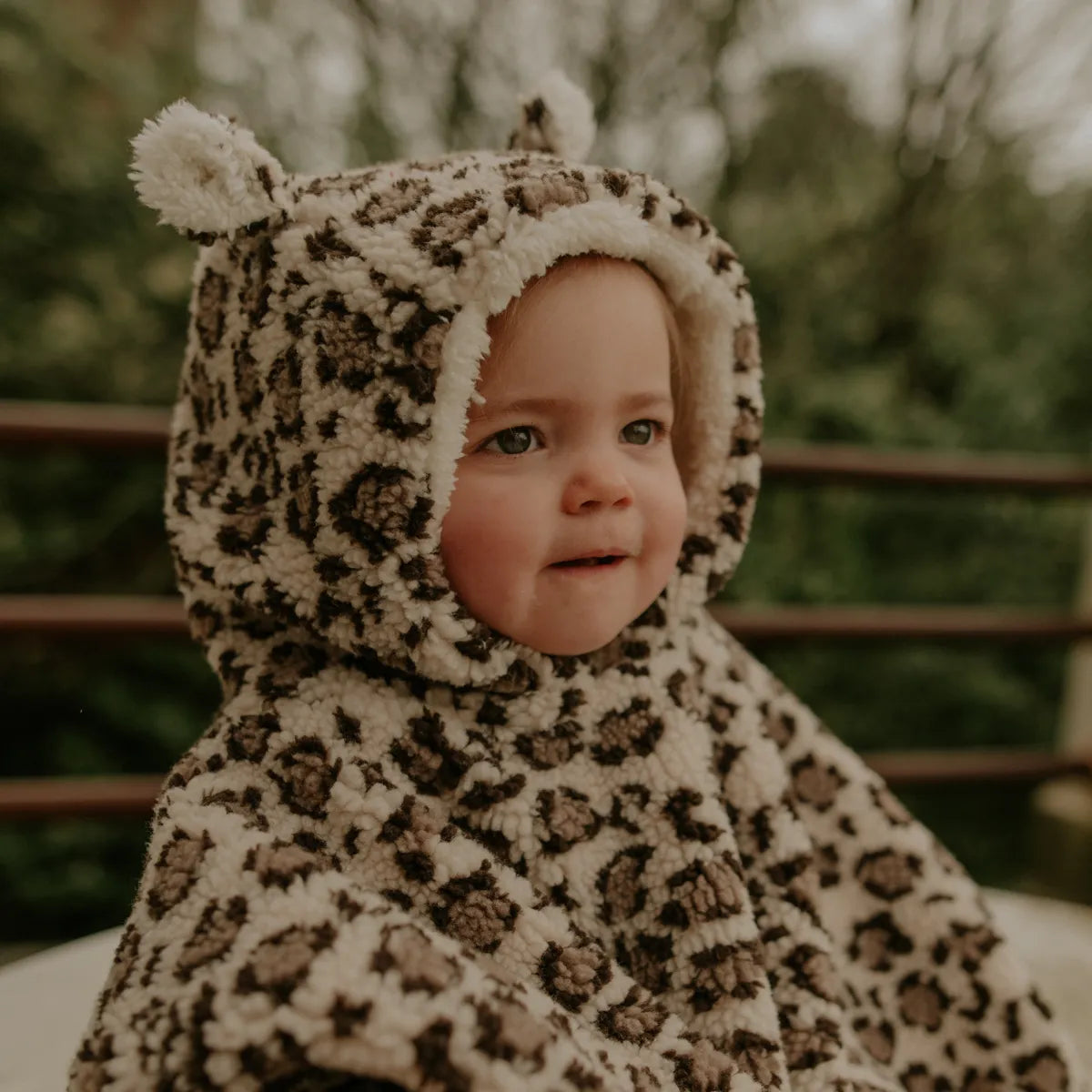 Poncho bébé teddy léopard 4