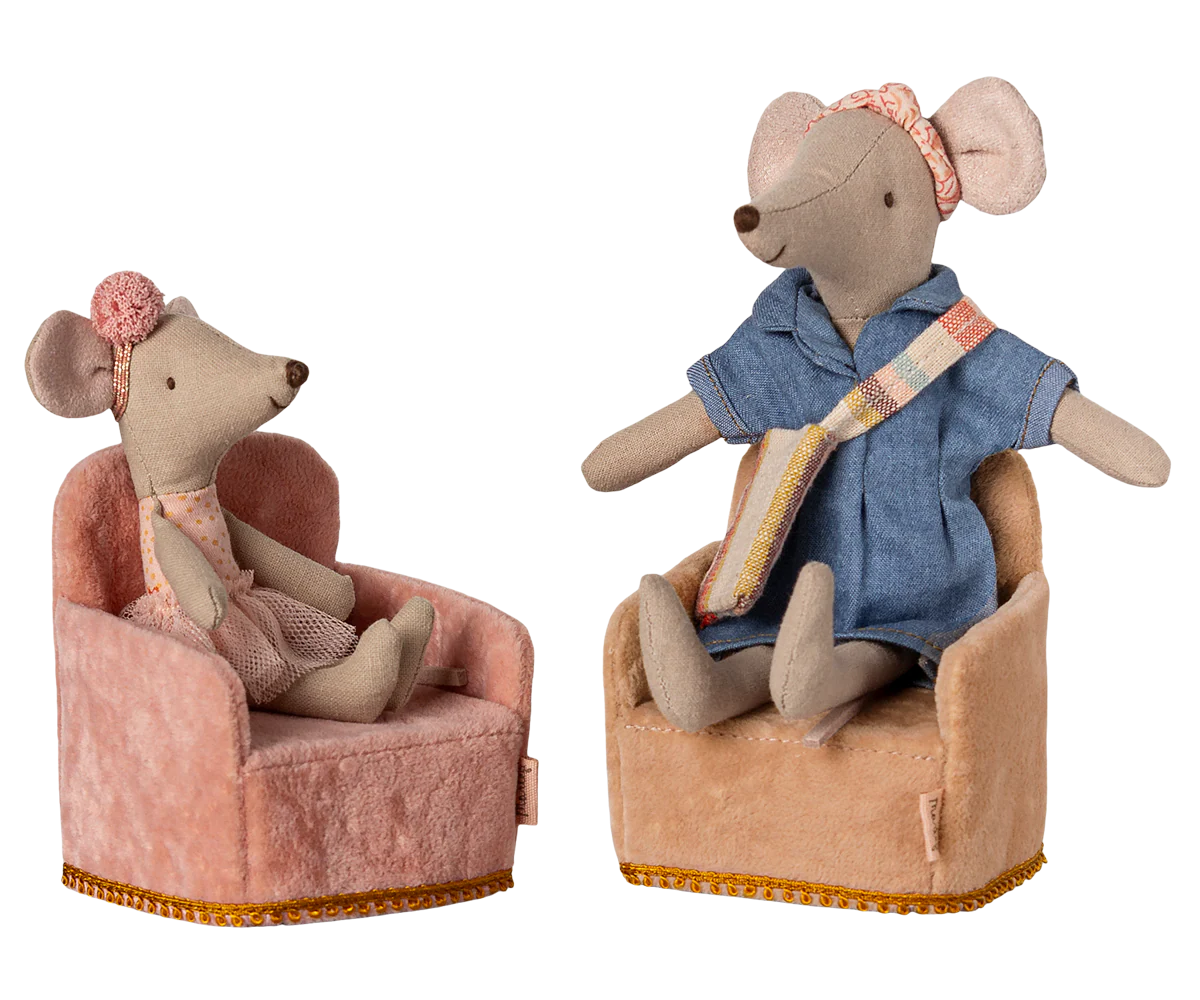 Maileg : Fauteuil, Souris - Poudré 2