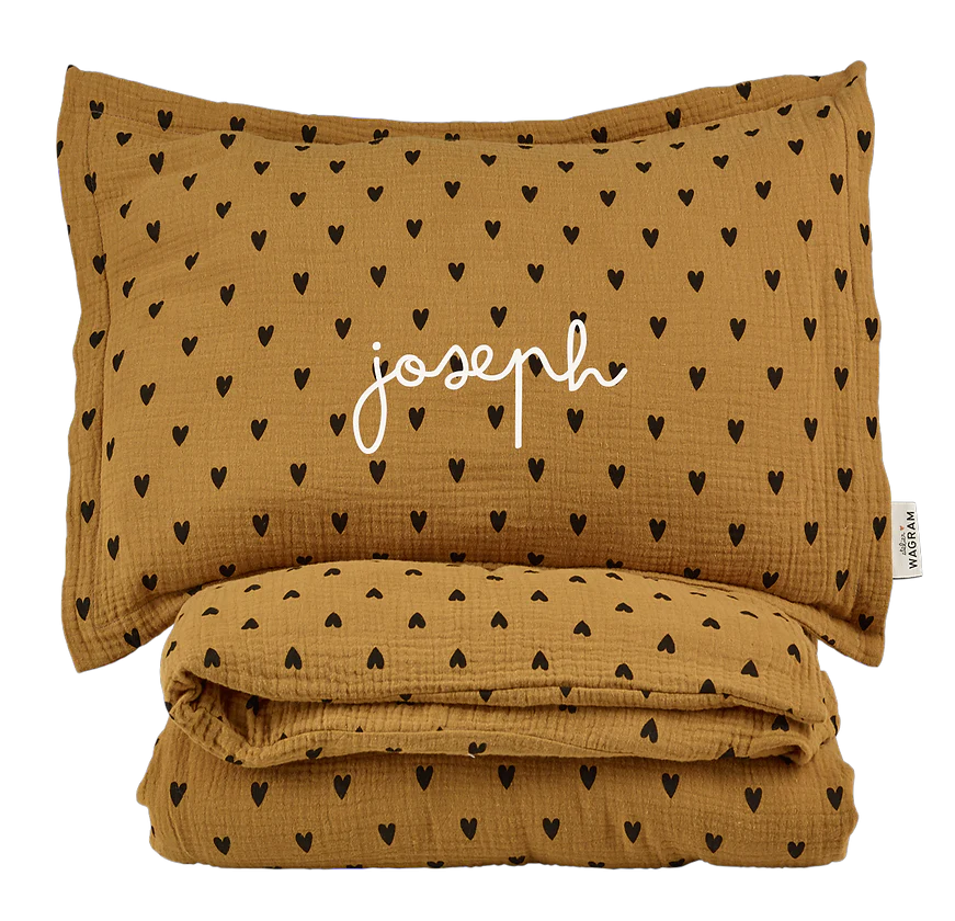 Parure de couette petits coeurs  80x120 avec taie 6