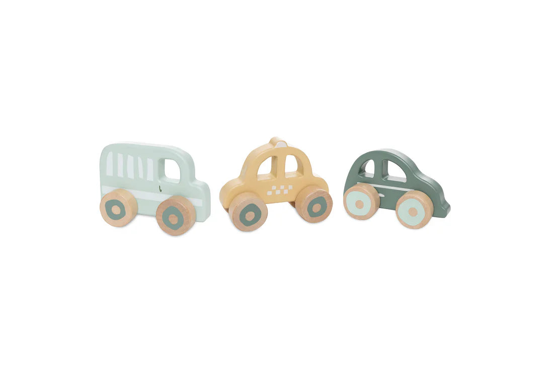 Set de 3 voitures en bois