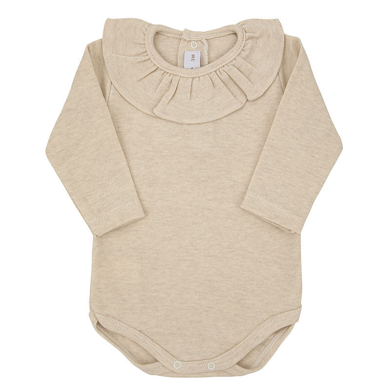 Body à grand col volanté nougat — 3 mois stock 1