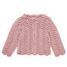 Cardigan ajouré rose pâle — 12 mois