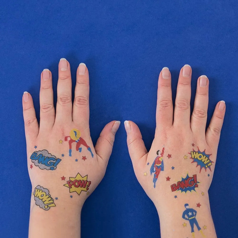 Planche de 8 tatouages super héros 2