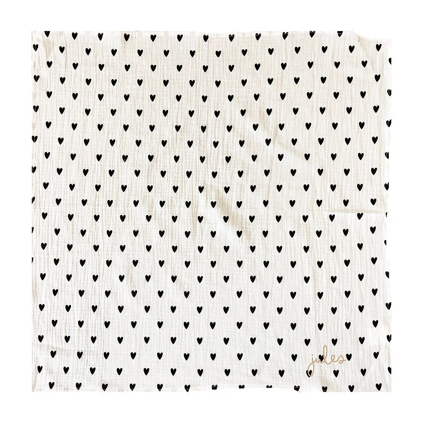 Lange / foulard 65 cm — Coeurs Ecru