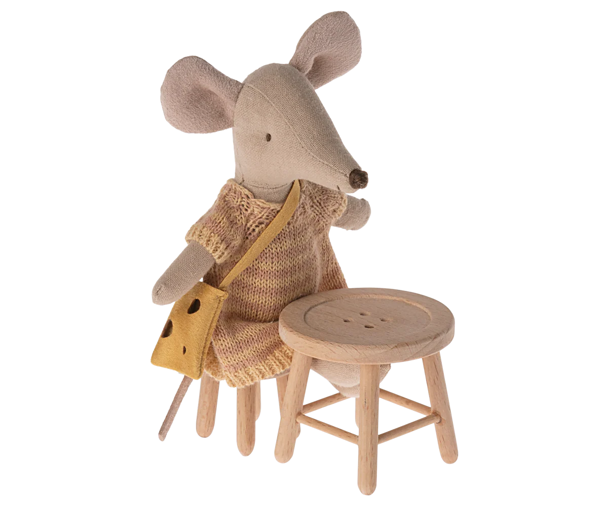Maileg : Ensemble table et tabouret, Souris 2