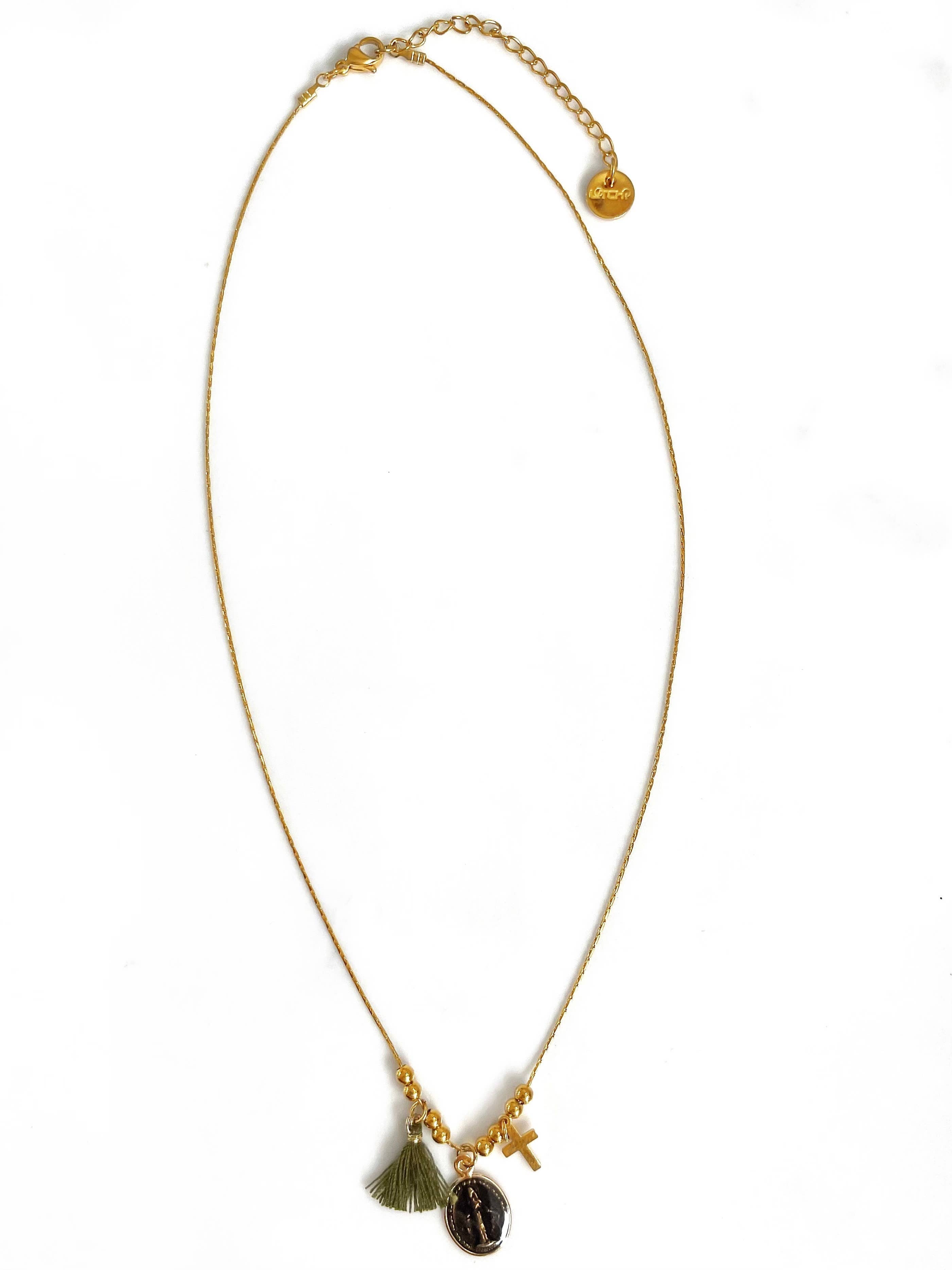 Collier Rainbow Mary Médailles précieuses Noir 2