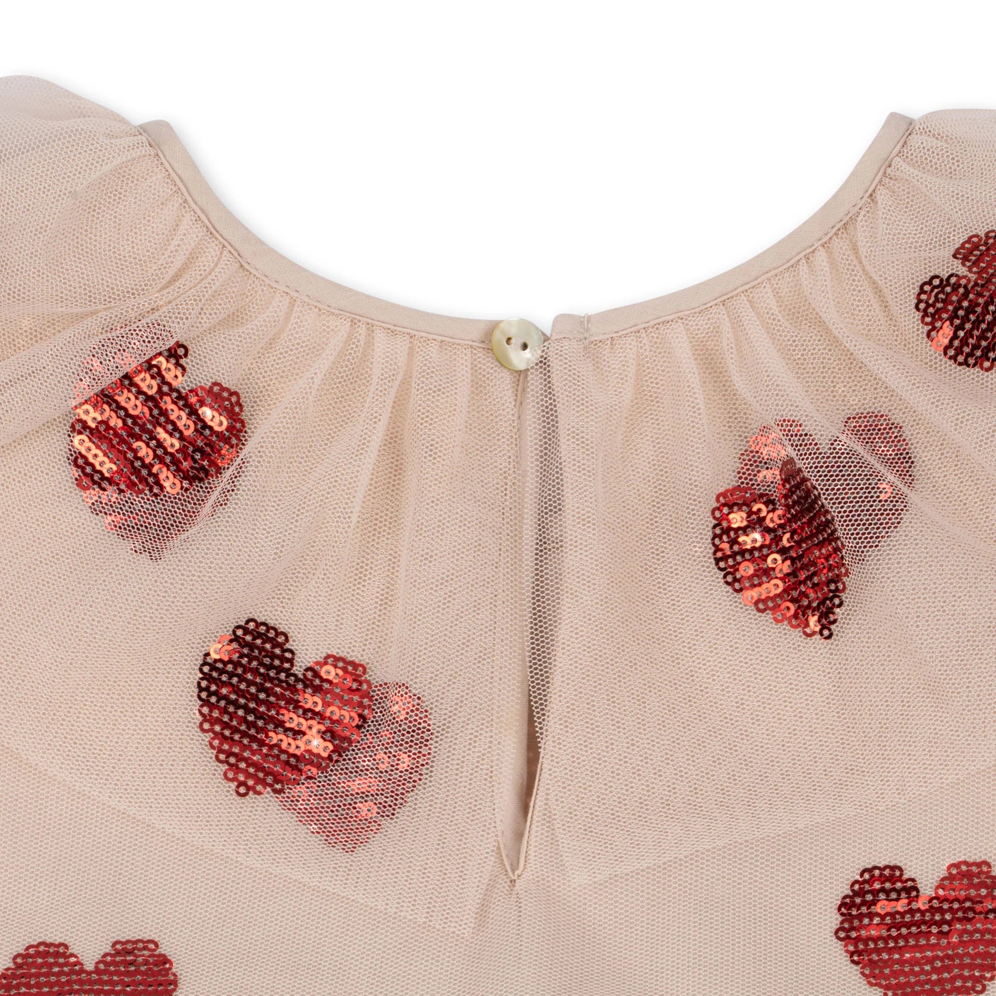 Yvonne robe fée - coeur sequins rouge 11