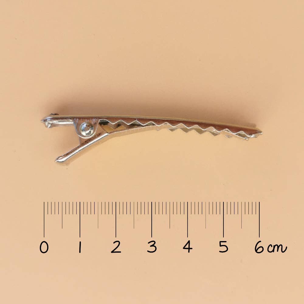 Barrette grand nœud princesse - Lin kaki 2